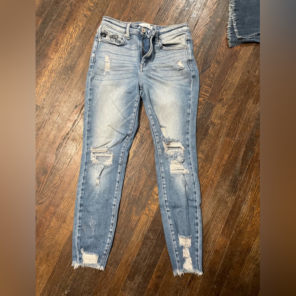 KanCan Distressed Skinny Jeans - Light Blue
